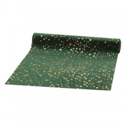 RUNNER IN VELLUTO cm30x2,5mt VERDE/ORO