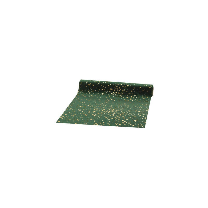 RUNNER IN VELLUTO cm30x2,5mt VERDE/ORO