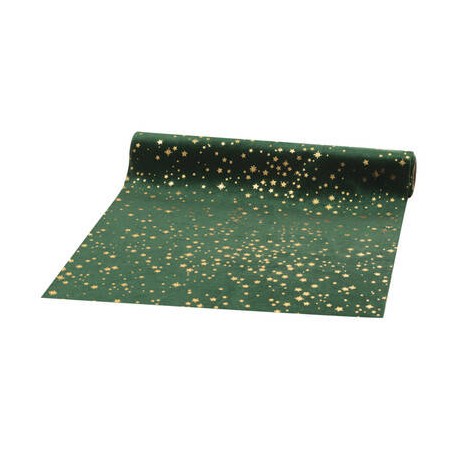 RUNNER IN VELLUTO cm30x2,5mt VERDE/ORO