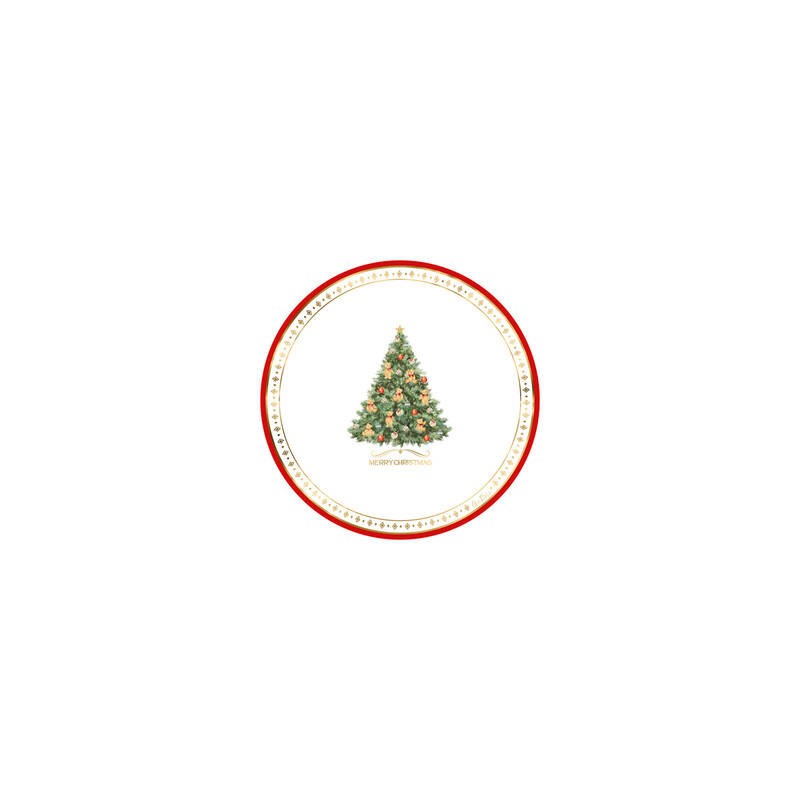PIATTI PIANI ø21 CHRISTMAS TEDDY 8pz