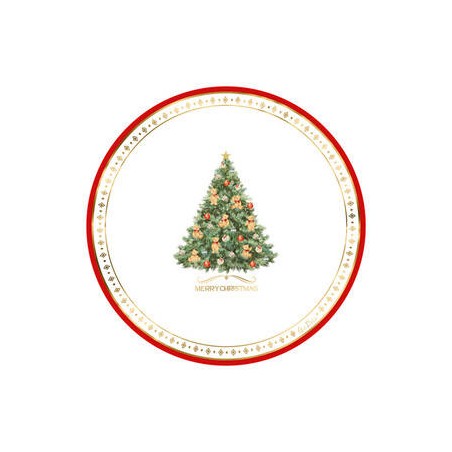 PIATTI PIANI ø21 CHRISTMAS TEDDY 8pz
