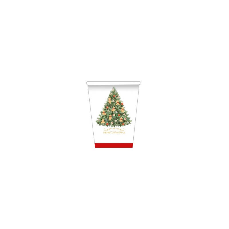 BICCHIERI 250cc CHRISTMAS TEDDY 8pz