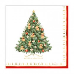 TOVAGLIOLI 33x33 CHRISTMAS TEDDY 16pz
