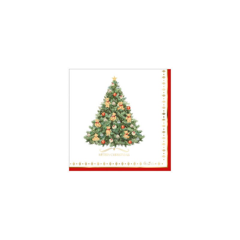 TOVAGLIOLI 33x33 CHRISTMAS TEDDY 16pz