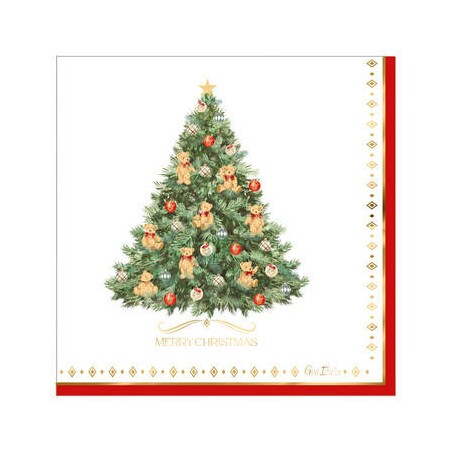TOVAGLIOLI 33x33 CHRISTMAS TEDDY 16pz