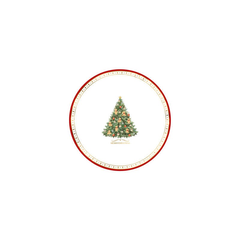 PIATTI PIANI ø27 CHRISTMAS TEDDY 8pz