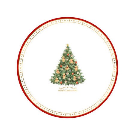 PIATTI PIANI ø27 CHRISTMAS TEDDY 8pz