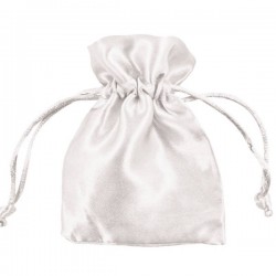 SACCHETTI ORGANZA SATIN BAGS 12X17 10pz STAR A-BIANCO