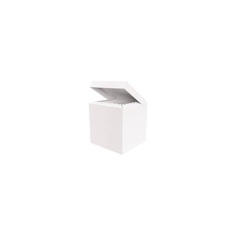 SCATOLA BAULETTO QUADRATELLA 33x33x33cm BIANCO PERLA PORTATA 10kg