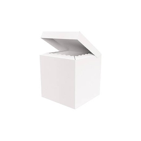 SCATOLA BAULETTO QUADRATELLA 33x33x33cm BIANCO PERLA PORTATA 10kg