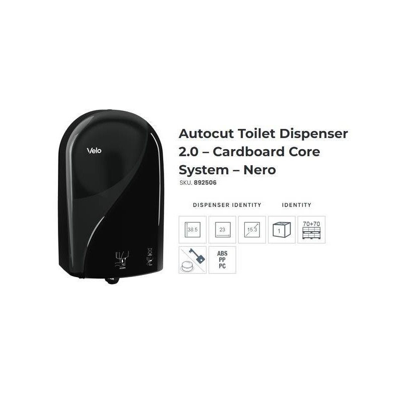 IDENTITY DISPENSER IGIENICA AUTOCUT 2.0 NERO ART.892506