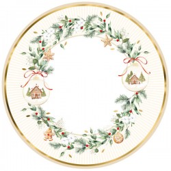 MAXI PIATTO ø33 CHRISTMAS COOKIES 6pz