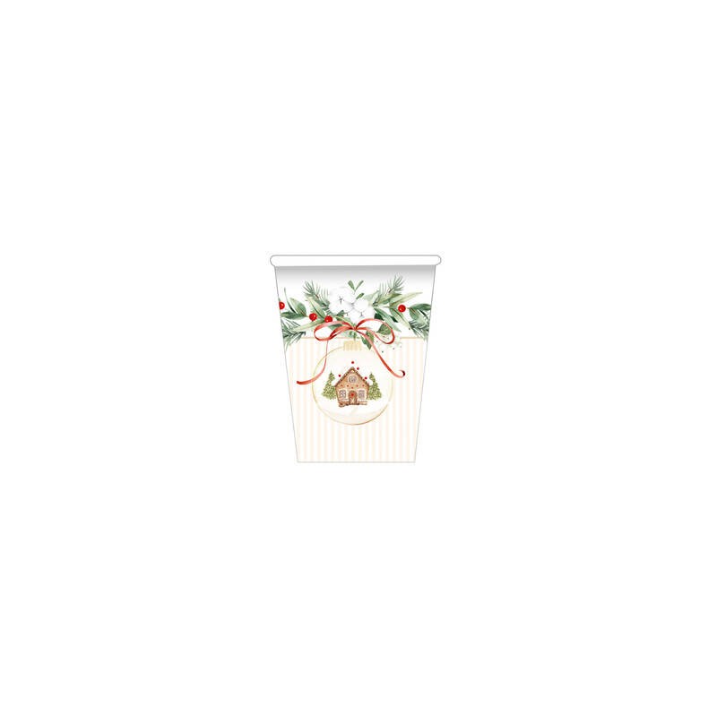 BICCHIERI 250cc CHRISTMAS COOKIES 8pz