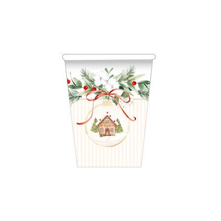 BICCHIERI 250cc CHRISTMAS COOKIES 8pz