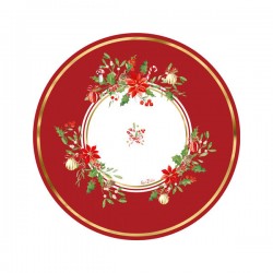 PIATTI FONDI  ø24cm INCANTO DI NATALE 8pz