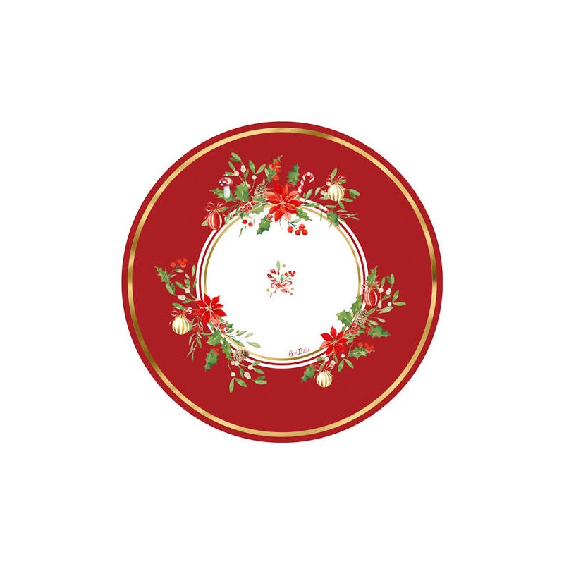 PIATTI FONDI  ø24cm INCANTO DI NATALE 8pz