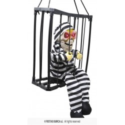 SCHELETRO INCARCERATO 24x27cm C/LUCE SUONO E MOVIMENTO