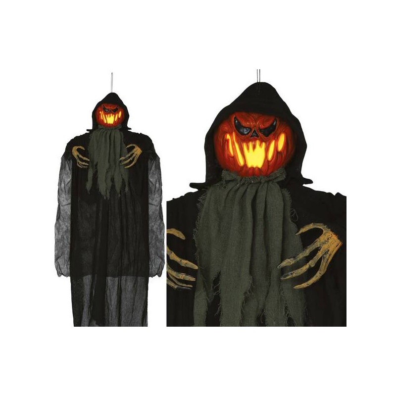 DECORAZIONE DA APPENDERE ZUCCA C/LUCE 120cm