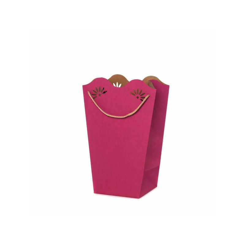 SHOPPER CARTA DAISY KRAFT 24x35+15x15cm 04-CICLAMINO