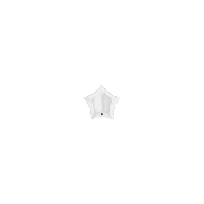 PALLONE MYLAR STELLA 18 45cm BIANCA