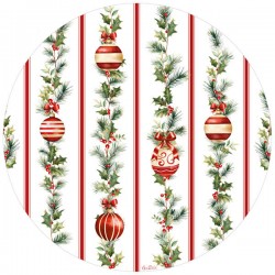 MAXI PIATTO ø33 STRIPES AND CHRISTMAS 6pz