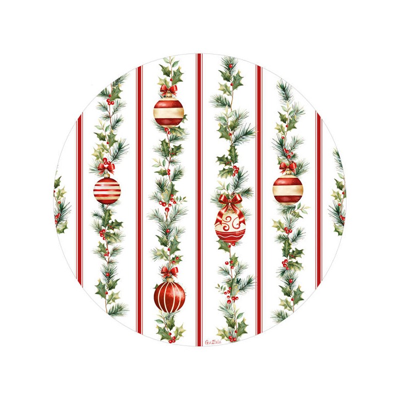 MAXI PIATTO ø33 STRIPES AND CHRISTMAS 6pz