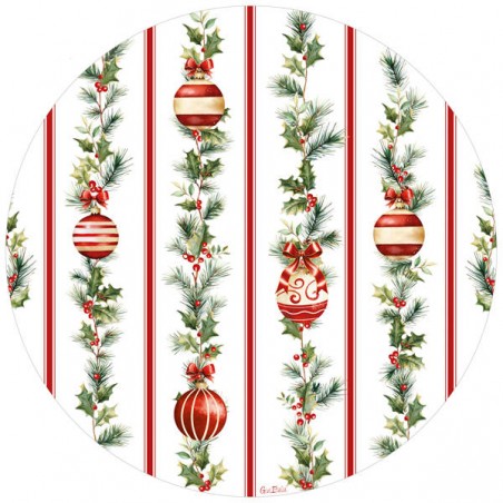 MAXI PIATTO ø33 STRIPES AND CHRISTMAS 6pz