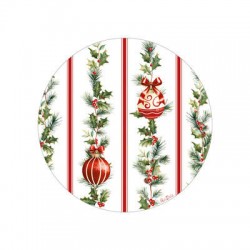 PIATTI PIANI ø21 STRIPES AND CHRISTMAS 8pz