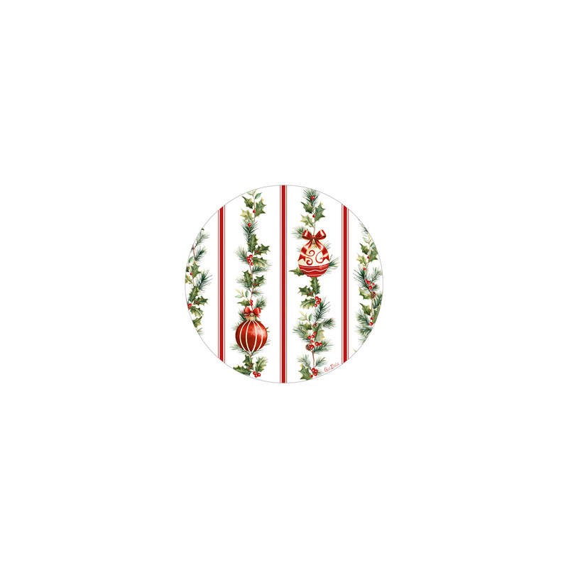 PIATTI PIANI ø21 STRIPES AND CHRISTMAS 8pz