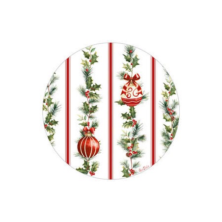 PIATTI PIANI ø21 STRIPES AND CHRISTMAS 8pz