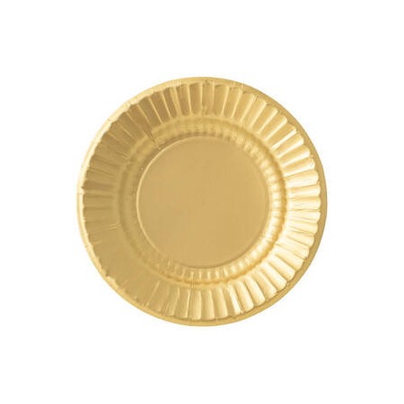 PIATTI PIANI ROUND ø21cm ORO SATIN 8pz