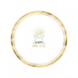PIATTI PIANI ø23cm HAPPY NEW YEAR CIN CIN 8pz