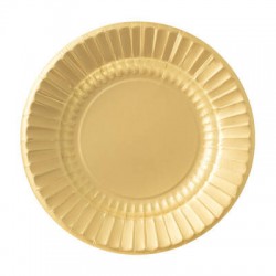 PIATTI PIANI ROUND ø27cm ORO SATIN 8pz