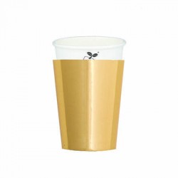 BICCHIERI 250cc COVER ORO SATIN 8pz
