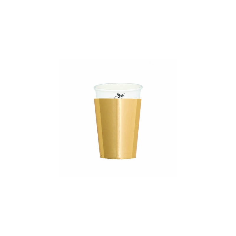 BICCHIERI 250cc COVER ORO SATIN 8pz