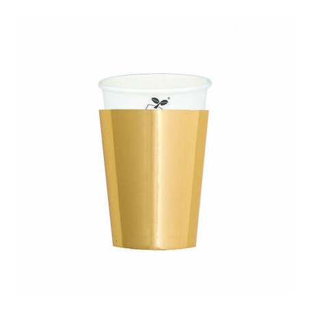 BICCHIERI 250cc COVER ORO SATIN 8pz