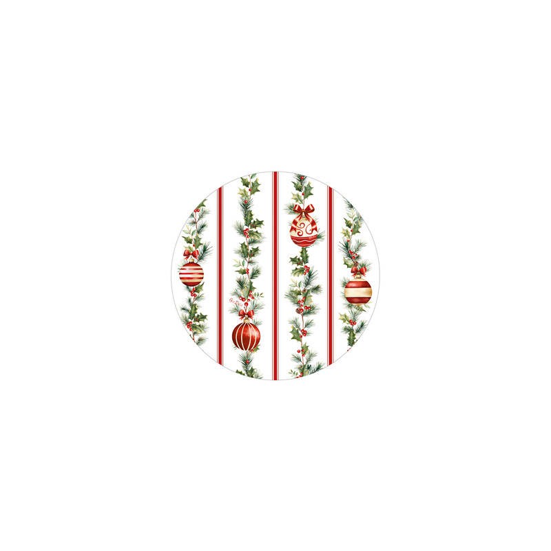 PIATTI FONDI  ø24cm STRIPES AND CHRISTMAS 8pz