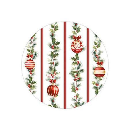 PIATTI FONDI  ø24cm STRIPES AND CHRISTMAS 8pz