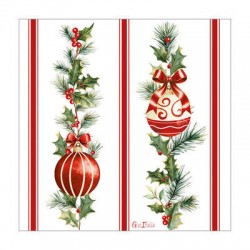 TOVAGLIOLI 33x33 STRIPES AND CHRISTMAS 16pz