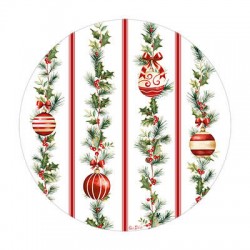 PIATTI PIANI ø27 STRIPES AND CHRISTMAS 8pz