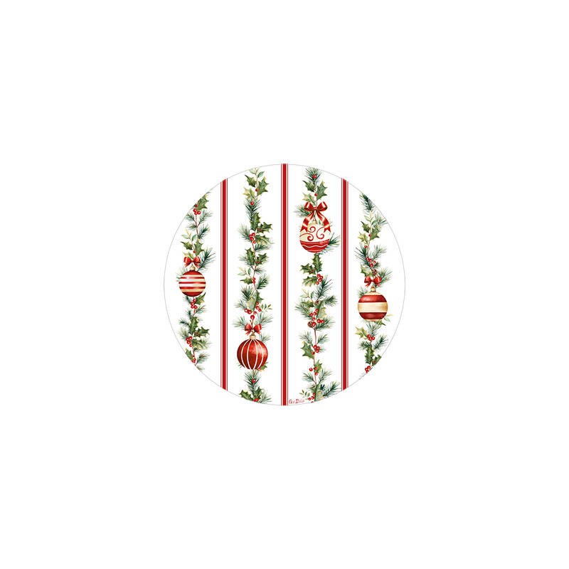 PIATTI PIANI ø27 STRIPES AND CHRISTMAS 8pz