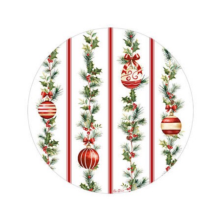 PIATTI PIANI ø27 STRIPES AND CHRISTMAS 8pz