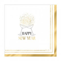 TOVAGLIOLI 33x33 HAPPY NEW YEAR CIN CIN 16pz