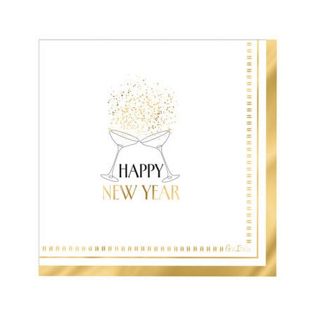 TOVAGLIOLI 33x33 HAPPY NEW YEAR CIN CIN 16pz