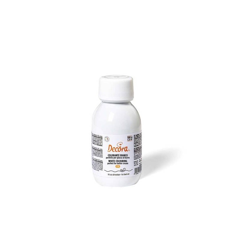 COLORANTE ALIMENTARE BIANCO IN GEL 100gr (NO E171) DECORA