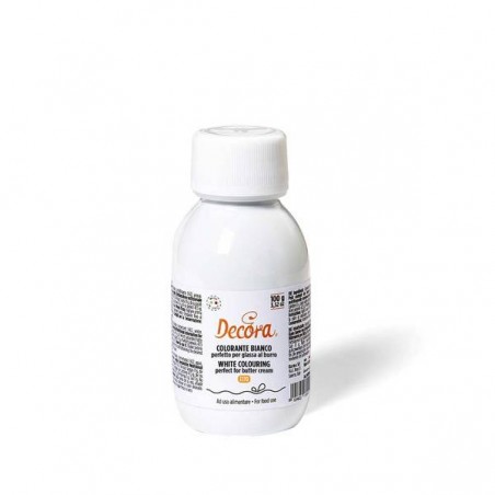 COLORANTE ALIMENTARE BIANCO IN GEL 100gr (NO E171) DECORA