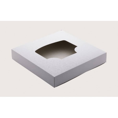 SCATOLA PORTA CROSTATA 25x25x5 BIANCO RAMAGE