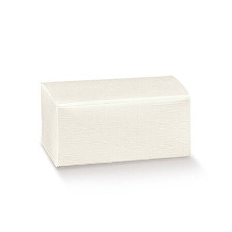 SCATOLA PIEGHEVOLE RIVESTITA 11,5x8x5,5cm FIBRA BIANCO 10pz