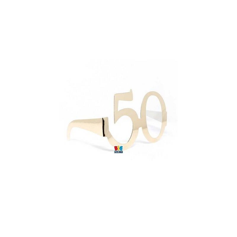 OCCHIALINI IN CARTA 50 ANNI ORO 6pz