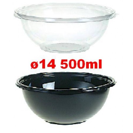 INSALATIERA PET TRASPARENTE ø14x6,5cm 0,5lt